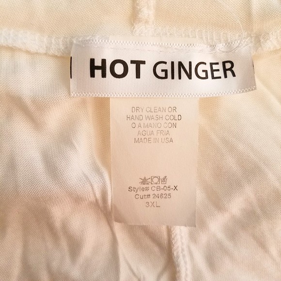 Hot Ginger White Stretchy Drape Open Front Hooded Duster Cardigan Overpiece 3X - Picture 4 of 5